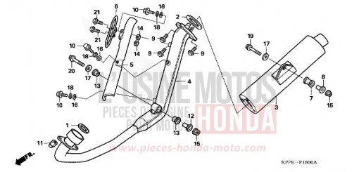 SILENCIEUX D'ECHAPPEMENT CBR125R4 de 2004